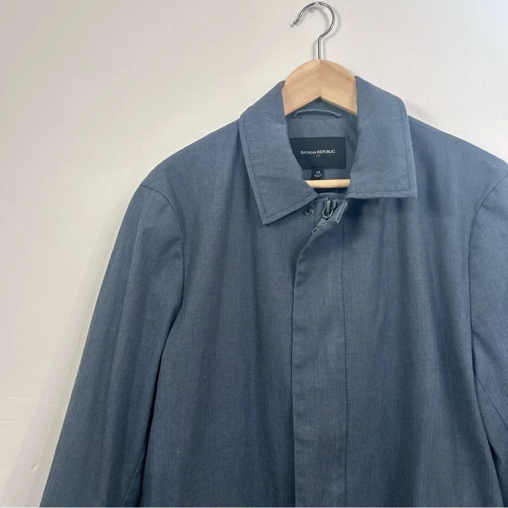 Banana republic men’s trench slate blue gray size medium